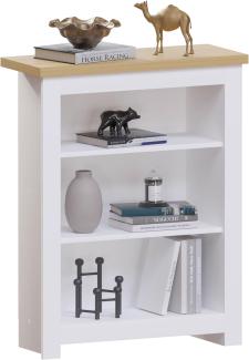 Vida Designs Büro-Bücherregale, MDF, Spanplatte und Melaminfurnier, Weiß, Standard