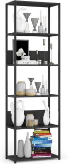 AKORD | Loft 60 cm Bücherregal | Moderner Schrank | Minimalistisch | Bücher Regal | Praktisch | Hochwertig | 6 Einlegeböden | Leicht zu montieren | 24 Monate Garantie