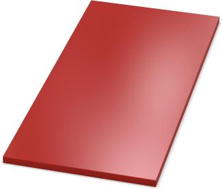 AUPROTEC Tischplatte 19mm rot 800 x 400 mm Holzplatte melaminharzbeschichtet Spanplatte mit Umleimer ABS Kante Auswahl: 80 x 40 cm