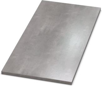 AUPROTEC Tischplatte 19mm Beton Perlgrau 1800 x 700 mm Holzplatte Dekor Spanplatte mit Umleimer ABS Kante Auswahl: 180 x 70 cm
