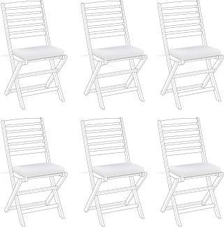 Sitzkissen für Stuhl TOLVE 6er Set cremeweiß 31 x 39 x 5 cm