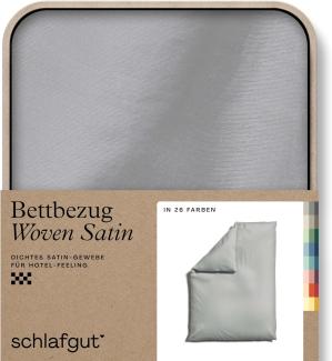 Schlafgut Woven Satin Bettwäsche | Bettbezug einzeln 155x220 cm | grey-light