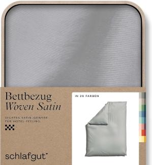 Schlafgut Woven Satin Bettwäsche | Bettbezug einzeln 155x220 cm | grey-light