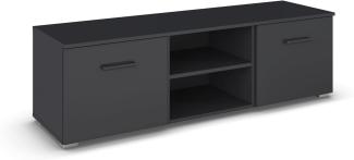 Rauch Möbel Allrounder TV-Element, Holzwerkstoff, Grau-Metallic, 140x43x42