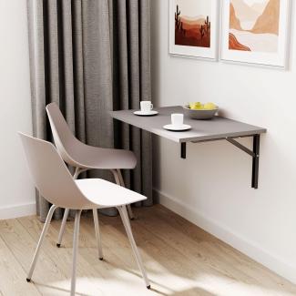 60x60 | Wandklapptisch Klapptisch Wandtisch Küchentisch Schreibtisch Kindertisch | Light Graphite