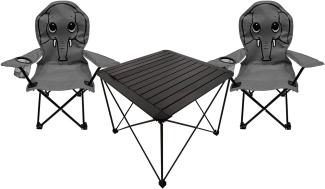 3tlg Kinder Campingmöbel Set Outdoor Campingstuhl Anglerstuhl Tisch