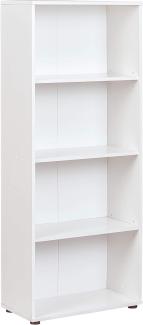Regal Bücherregal Stauraumregal Arco 3 weiß, B x H x T 60 x 145 x 30 cm