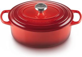 Le Creuset Signature Bräter oval 27 cm Kirschrot - 25 bis 28 cm - Rot