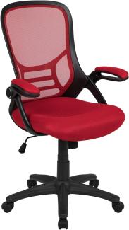 Flash Furniture Bürostuhl, Netzgewebe Modern 26. 5" W x 26. 5" D x 40. 25" - 44" H rot