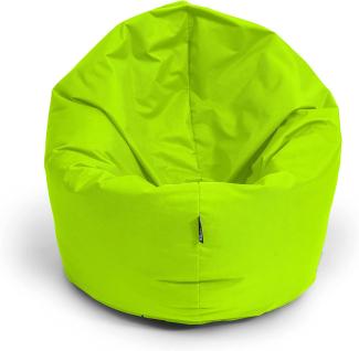 BubiBag Sitzsack für Erwachsene -Indoor Outdoor XL Sitzsäcke, Sitzkissen oder als Gaming Sitzsack, geliefert mit Füllung (125 cm Durchmesser, kiwigrün)
