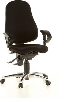 Topstar SI59UG20, Sitness 10 ergonomischer Bürostuhl, Schreibtischstuhl, inkl. höhenverstellbaren Armlehnen, Bezugsstoff schwarz