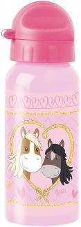 Sigikid Kinder Edelstahl-Trinkflasche 400 ml Pony Love