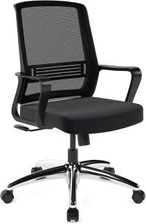 FLEXISPOT OC51 bürostuhl schreibtischstuhl ergonomischer Drehstuhl mit Rollen(schwarz)