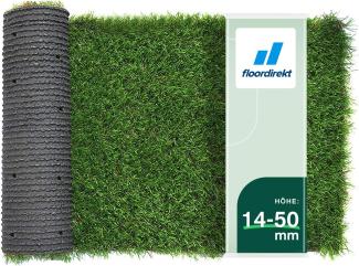 Floordirekt Premium Kunstrasen - Rasenteppich - Rollrasen - Kunststoffrasen - Garten-Rasen - Rasen für Balkon, Terrasse & Garten (Windsor (Höhe: 25mm) 100x600 cm