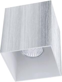 Deckenstrahler, Aluminium, gebürstet, GU10, H 12 cm