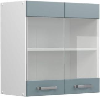 Vicco Glashängeschrank Küchenschrank R-Line Solid Weiß Blau Grau 60 cm modern