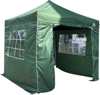 All Seasons Gazebos 2. 5x2. 5m vollständig wasserdichtes Faltpavillon mit 4 Seitenteilen - Grün