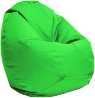 Bruni Kinder-Sitzsack Classico S in Grün – Sitzsack mit Innensack für Kinder, Abnehmbarer Bezug, lebensmittelechte EPS-Perlen als Bean-Bag-Füllung, aus Deutschland