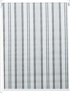 Rollo HWC-D52, Fensterrollo Seitenzugrollo Jalousie, 70x160cm Sonnenschutz Verdunkelung blickdicht ~ grau/weiß