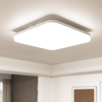 LEDYA LED Deckenleuchte Dimmbar, 18W Deckenlampe Farbwechsel mit 3000k-6500k IP54 Lampe Badezimmer Decke für Bad Flur Schlafzimmer Wohnzimmer, Quadrat Led Lampen Decke 220 * 48mm