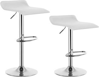 2 x Barhocker Design Barstuhl Lounge Modell Celin weiß