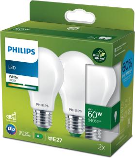 Philips Classic LED-A-Label Lampe 60W E27 Warmweiß matt 2er P