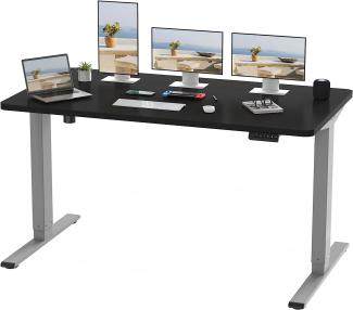 Flexispot EF1 160x80 Elektrisch Höhenverstellbarer Schreibtisch mit Tischplatte 2-Fach-Teleskop, Sitz- & Stehpult mit Memory-Steuerung