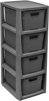 Branq Shelf with 4 baskets BranQ anthracite