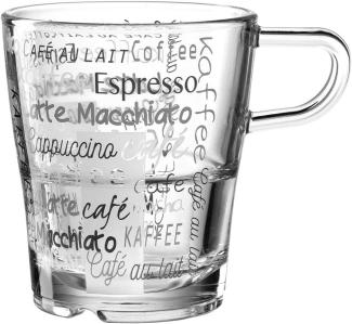 Leonardo Tasse Senso Cafe, Kaffeetasse, Becher, Kalk-Natron Glas, Mehrfarbig, 170 ml, 023996
