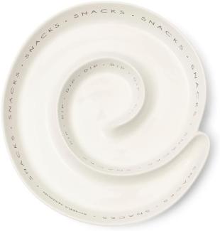 Riviera Maison Servierplatte Snack & Dip Weiß (27cm) 518430