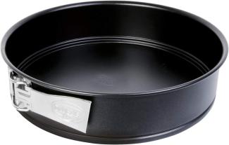Dr. Oetker Springform Ø 26 cm, Backform mit Flachboden, runde Kuchenform aus Stahl mit Antihaftbeschichtung (Farbe: schwarz), Menge: 1 Stück