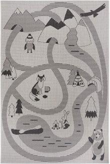Flachgewebe Kinderteppich Spielteppich Alaska 80x150 cm