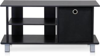 Furinno Simplistic TV-Schrank mit Schublade, holz, Espresso/Schwarz, 32. 51 x 80 x 38. 35 cm