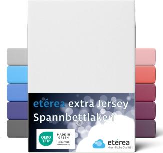 etérea Extra Jersey Spannbettlaken Weiss 90x200 - 100x220 cm