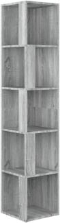 Eckregal Grau Sonoma 33x33x164,5 cm Holzwerkstoff