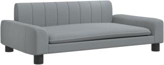 Kindersofa Hellgrau 90x53x30 cm Stoff