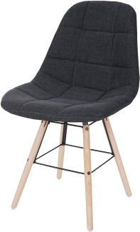 Esszimmerstuhl HWC-A60 II, Stuhl Küchenstuhl, Retro 50er Jahre Design ~ Stoff/Textil dunkelgrau