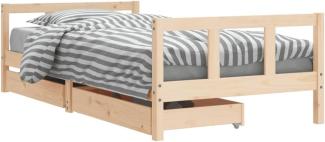 Kinderbett mit Schubladen 90x190 cm Massivholz Kiefer
