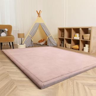 Paco Home Teppich Kinderzimmer Kinderteppich Baby Spielteppich Krabbeldecke Krabbelmatte Weich rutschfest Jungen Mädchen Deko, Grösse:140x200 cm, Farbe:Pink