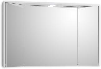 Stella Trading THREE Spiegelschrank Bad mit Beleuchtung in Weiß - Badezimmerspiegel Schrank mit viel Stauraum - 106 x 68 x 27 cm (B/H/T)
