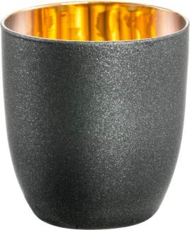 Eisch Espresso-Becher Cosmo Gold, Espressobecher, Espressoglas, Kristallglas, Gold / Schwarz, 100 ml, 70510907