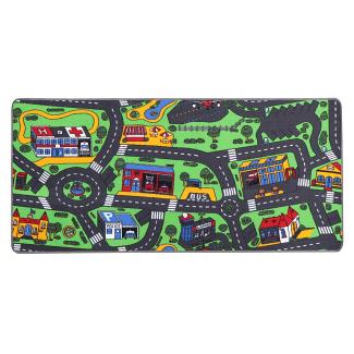 Primaflor Spieleteppich - Robuster Kinderteppich - Hochwertiger Teppich für das Kinderzimmer - Spielmatte Jungen/Mädchen - City - 95x133 cm