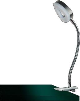 Wofi LED Klemmspot BRENT, 1-flammig, 4 W, 360 lm, 3000 K, Nickel matt - WOFI Leuchten