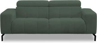 DOMO. Collection Cunelli Ecksofa, Sofa mit Rückenfunktion, Garnitur mit Relaxfunktion, grün, 208x104x79 cm