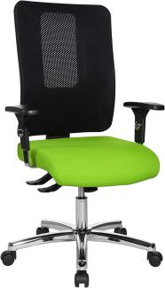 Topstar Open X (N) Chrom, ergonomischer Bürostuhl, Schreibtischstuhl, Stoffbezug, apfelgrün/schwarz
