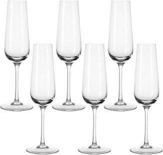 Leonardo Tivoli Sektglas, 6-er Set, 210 ml, spülmaschinenfest, Teqton-Kristallglas, 020962