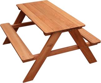 Sitzgruppe DAVE für Kinder, Holz, braun, Picknicktisch