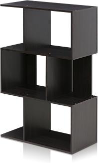 Furinno Bücherregale mit asymetrischen Ablageflächen, holz, Espresso, 30 x 59. 9 x 94. 79 cm