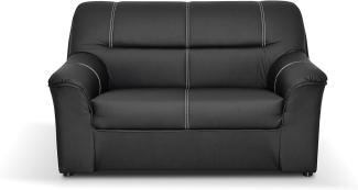DOMO Collection Caleu 2-Sitzer, 2er Sofa Garnitur, schwarz, 135x86x85