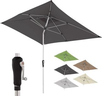 Doppler Sonnenschirm SL-AZ Auto Tilt 190x290 cm Natur I Gartenschirm knickbar I Kurbelschirm mit UV-Schutz 80+ I Kurbelschirm aus Aluminium I regenabweisendes Polyester-Schirmdach